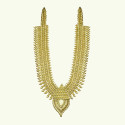 Gold Plated Broad Bridal Mango Long Necklace