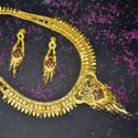 Gold Plated Designer Enamel Long Chain Set