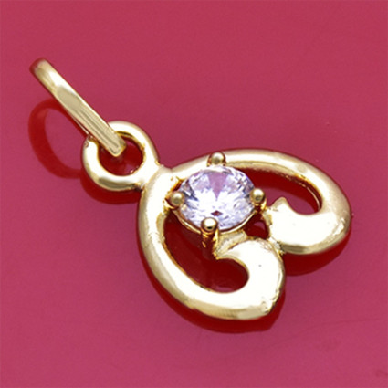 Cute And Stylish Micro Gold Plated Little Heart Stone Pendants