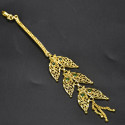 Gold Plated Net Leaf Maang Tikka|Nettichutti