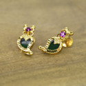 Beautiful Gold Plated Mango Ear Studs