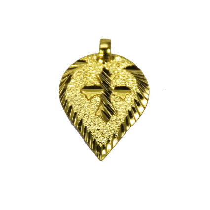 Religious Gold Plated Cross Thali Pendant