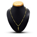 Gold Plated Stone Cutting Chain Necklace