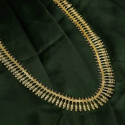 Gold Plated Traditional Magenta Stone Studed Long Chain
