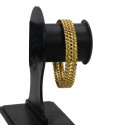 Gold plated Four Line Medium Twisted Bangle