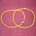 Simple Micro Gold Plated Link Chain Anklets|Payal
