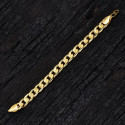 Golden Men's Cuban Curb Link Thick Bracelet