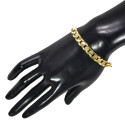 Golden Men's Cuban Curb Link Thick Bracelet