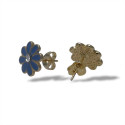 Fancy Pearl White Stone Flower Studs