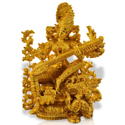 Goddess Saraswati with Veena big Idol