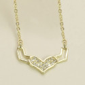 Imitation Fashion Cz Stone Heart Chain with Pendant