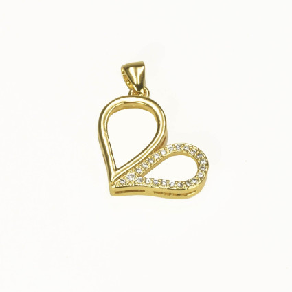 Fancy Cz Stone Heart Designer Pendant