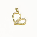 Fashion Cz Stone Heart Designer Pendant