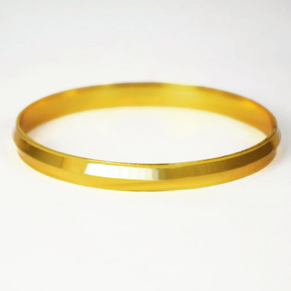 Trendy Gold Plated Gent's Open Thin Bangle/ Kada