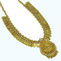 Ruby Lakshmi Kasu Model Leaf Necklace