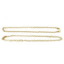 Micro Gold Plated Delicate Link Chain Anklets Payal