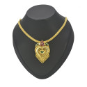 Gorgeous Urvasi Chain Heart Palakka Pendant Necklace