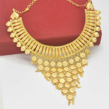 Bridal Gold Plated Head Coin Elakkathali Necklace