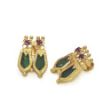 Classic Gold Plated Double Nagapadam Ear Studs