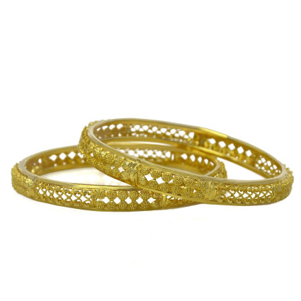 Trendy Designer Gold Plated Net Bangle