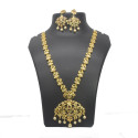 American Diamond Ruby Stone Long Necklace Set
