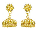 South Indian Gold Plated Umbrella Jumka Earrings