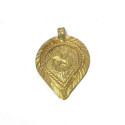 Gold Plated Traditional Crescent Thali Pendant For Woman
