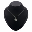 Simple Silver Tone Heart Pendant with Chain