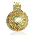 Premium Gold Plated Head Engraved Designer Big Pendant