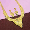 Gold Plated Meenakari Lappa Long Chain Set 