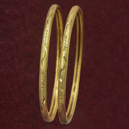 Golden Medium Daily Wear Pipe Bangles for Girls