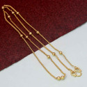 Gold Plated Designer Beaded Link Chain For Women