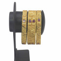 Premium Gold Plated Bridal Ruby Studded Bangles Set