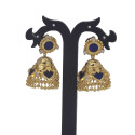 Kerala Traditional Palakka Stone Jhumka Earrings
