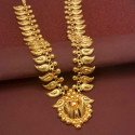 Traditional Golden Wedding Mango Long Chain Haram