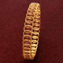 Alluring Gold Plated Wedding Ruby CZ Bangle