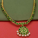 Real Temple Jewellery Emeralds Adigai Necklace