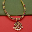 Real Temple Jewellery Emeralds Adigai Necklace