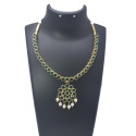 Real Temple Jewellery Emeralds Adigai Necklace