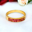 Enchanting Gold Plated Semi-precious Stones Finger Ring