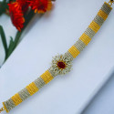 Two Tone Designer Bridal Cz Ruby Choker