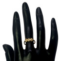 Gold Plated Stunning CZ Stone Ladies Finger Ring