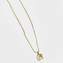 Cute Gold Plated Om Pendant in Simple Box Chain