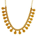 Contemporary Semi-precious Stone matte Lakshmi Kasu Necklace