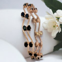Adorable Rose Gold Plated American Diamond Stone Bangles