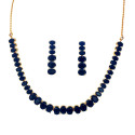 Western American Diamond Deep Blue Necklace Set