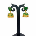 Stunning Gold Plated Semi-precious Stone Umbrella Jhumka 