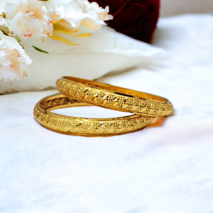 Stylish Designer Gold Plated Bangles For Women