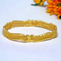 Charming Gold Plated Zigzag Design Bangle