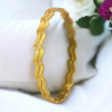 Stylish Designer Gold Plated Thin Zigzag Bangles